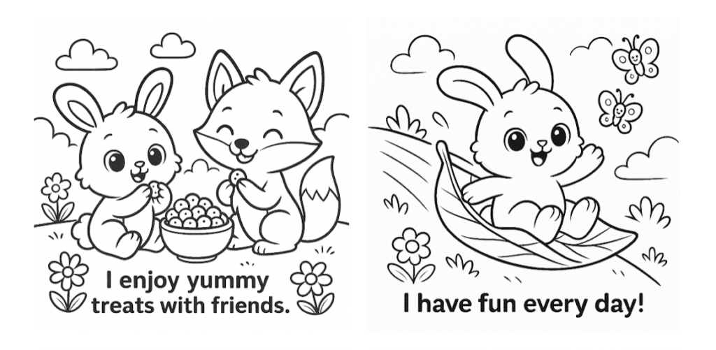 297 Prompts for Complete and Consistent Coloring Books