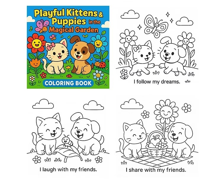 297 Prompts for Complete and Consistent Coloring Books