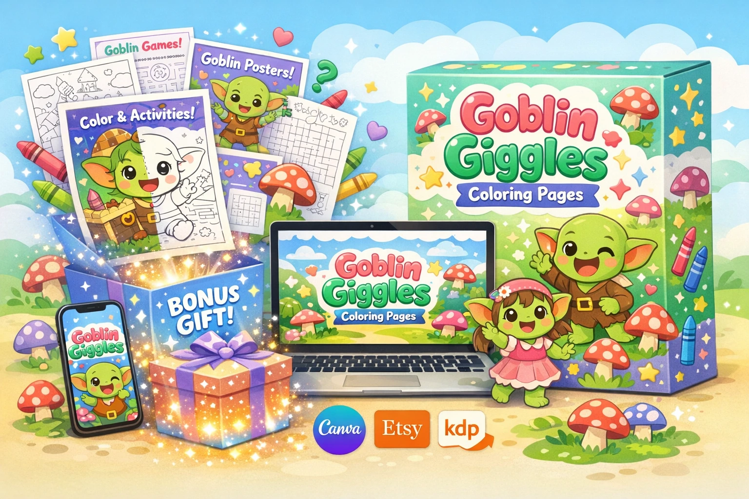 Goblin Giggles Coloring Pages