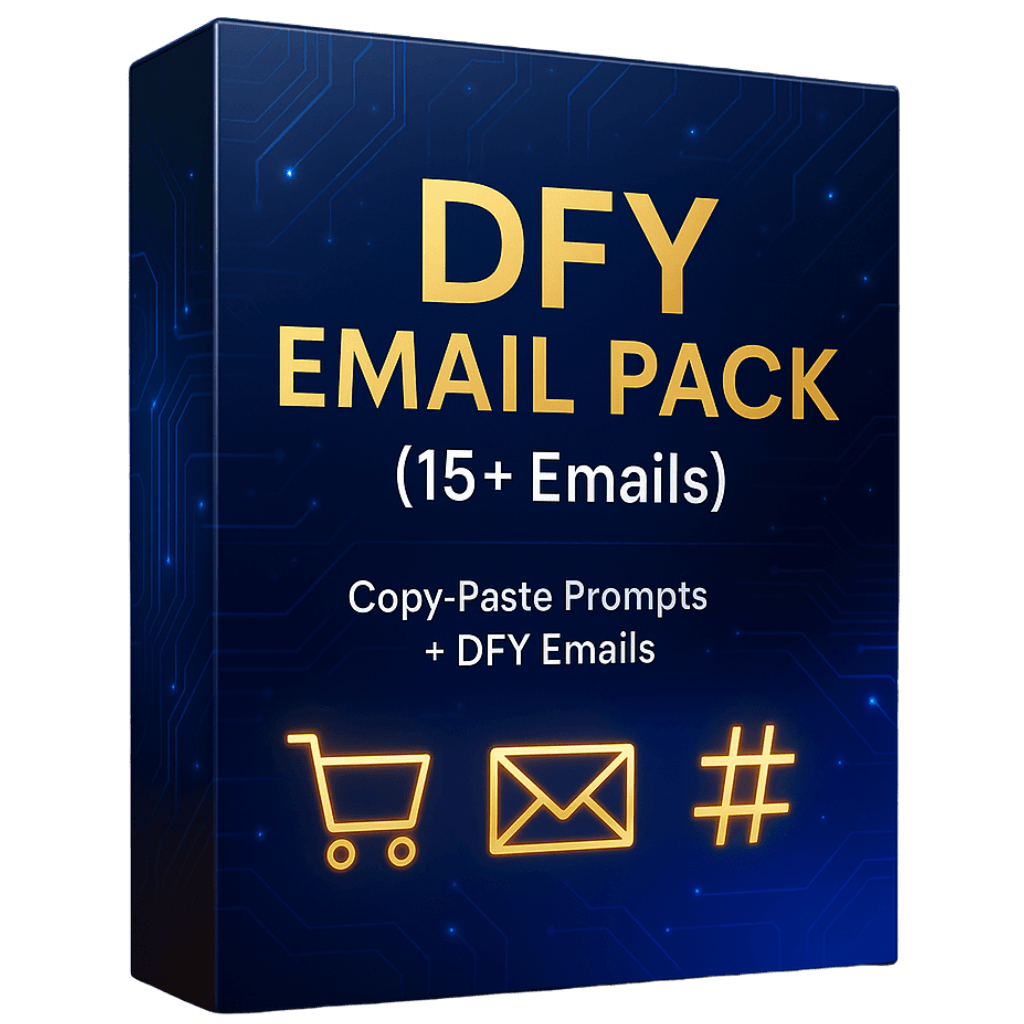 AI Prompt Pack Ecommerce Sales Booster + DFY Email Pack