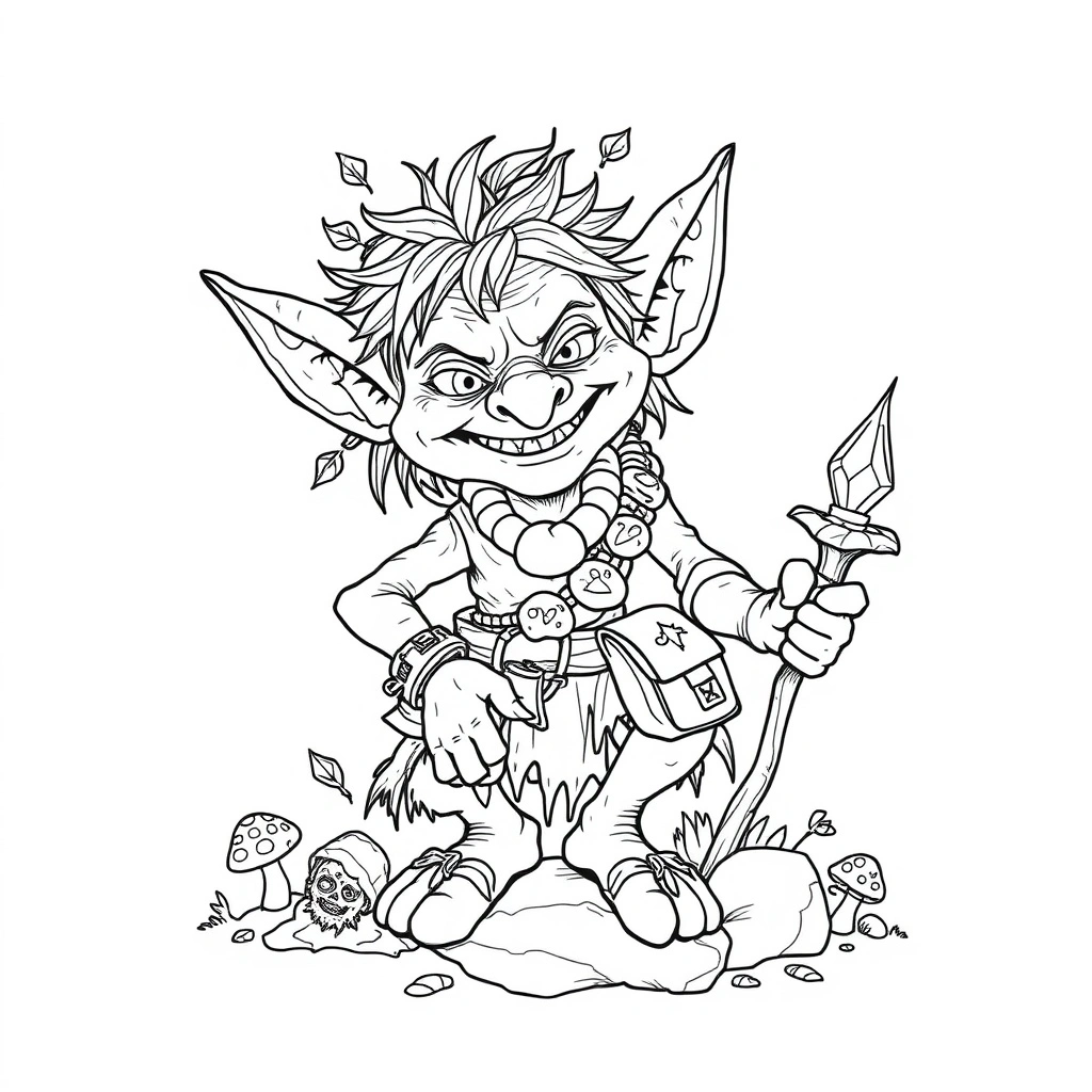 Goblin Giggles Coloring Pages