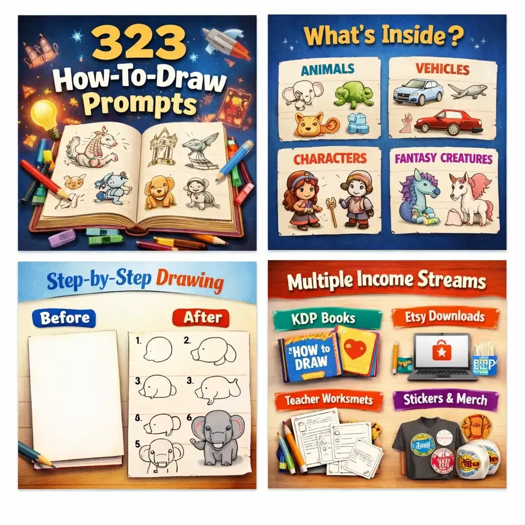 323 How-To-Draw Prompts