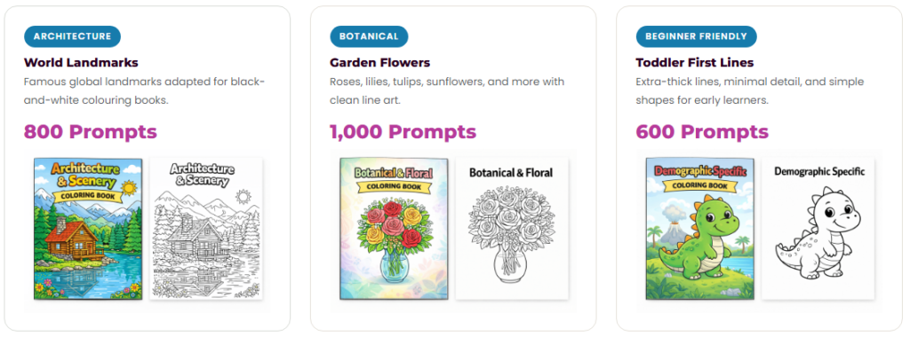 Perfect JSON Prompts for Colouring Books