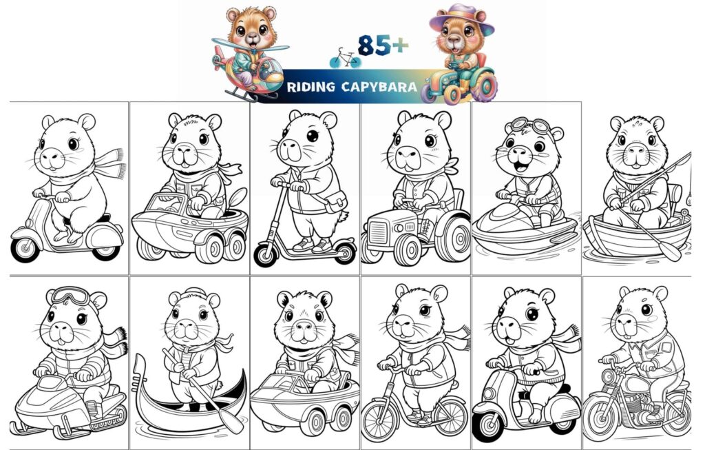 Playful Tails Coloring Pack (PLR)