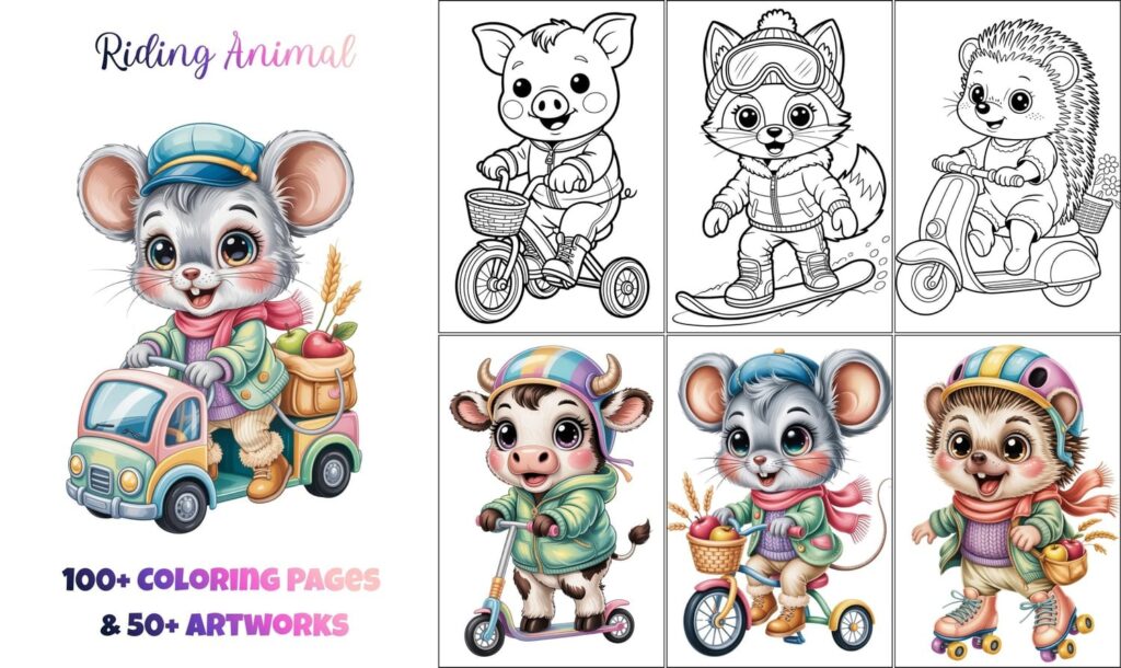 Playful Tails Coloring Pack (PLR)