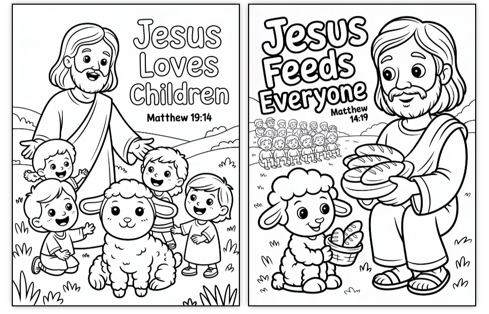 379 Prompts for Cozy Bible Coloring Pages for Kids