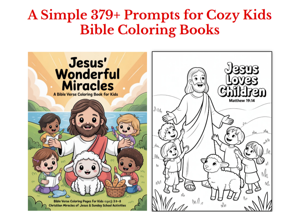 379 Prompts for Cozy Bible Coloring Pages for Kids